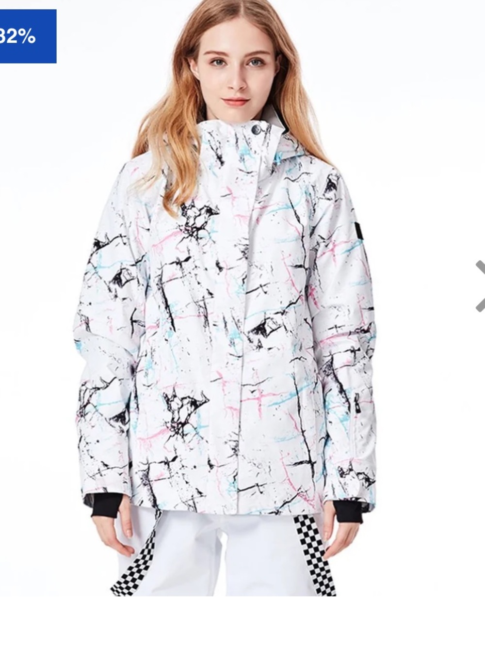Women's SMN Winter Fashion Colorful Metropolis Ski Jacket XL